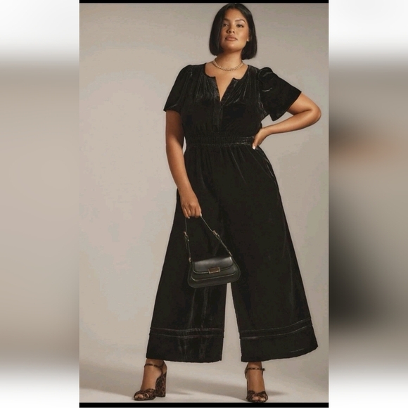 Anthropogie NWTs Somerset Velvet Jumpsuit - Picture 5 of 10